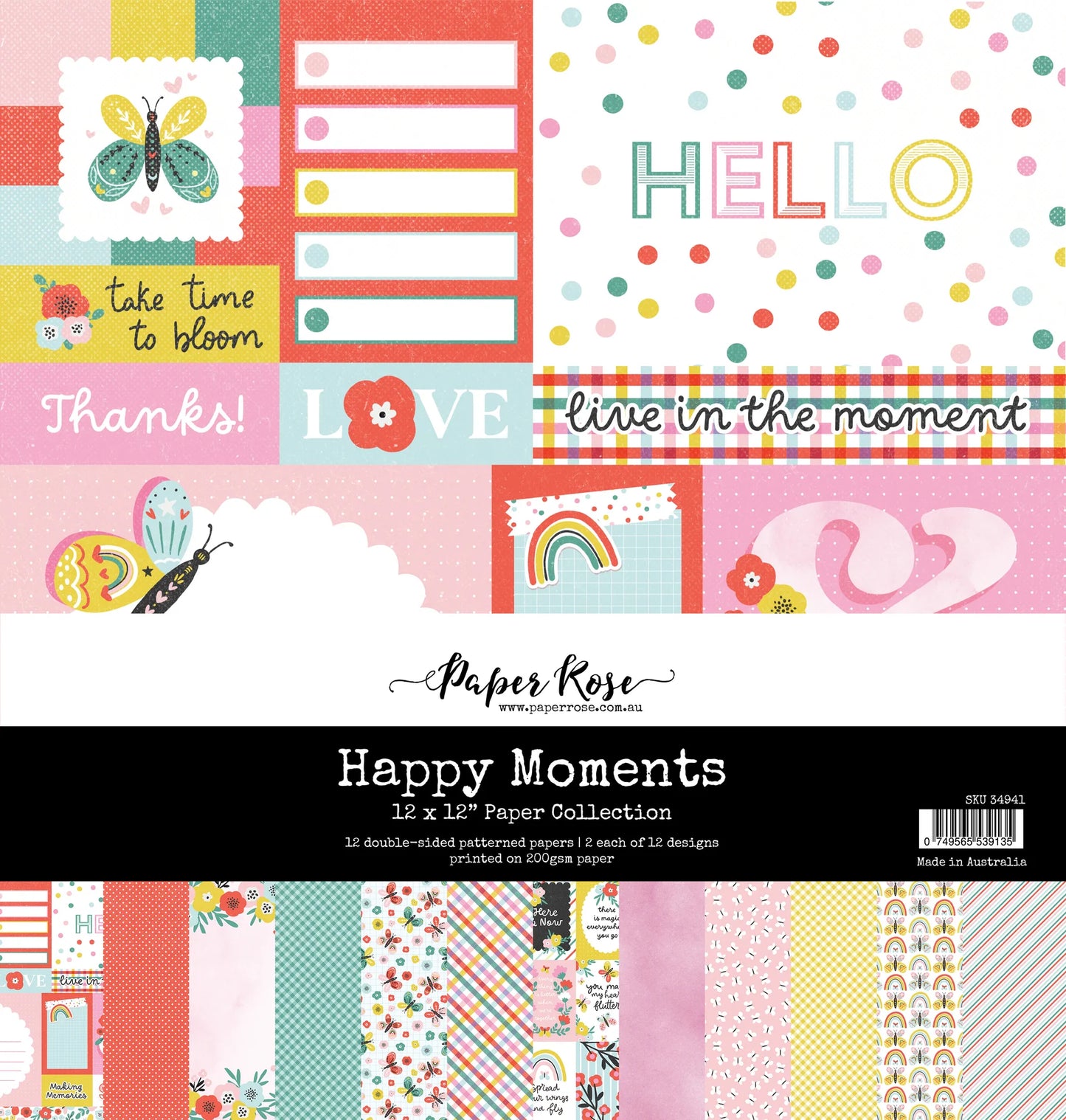 Paper Rose - Happy Moments 12x12 Paper Collection