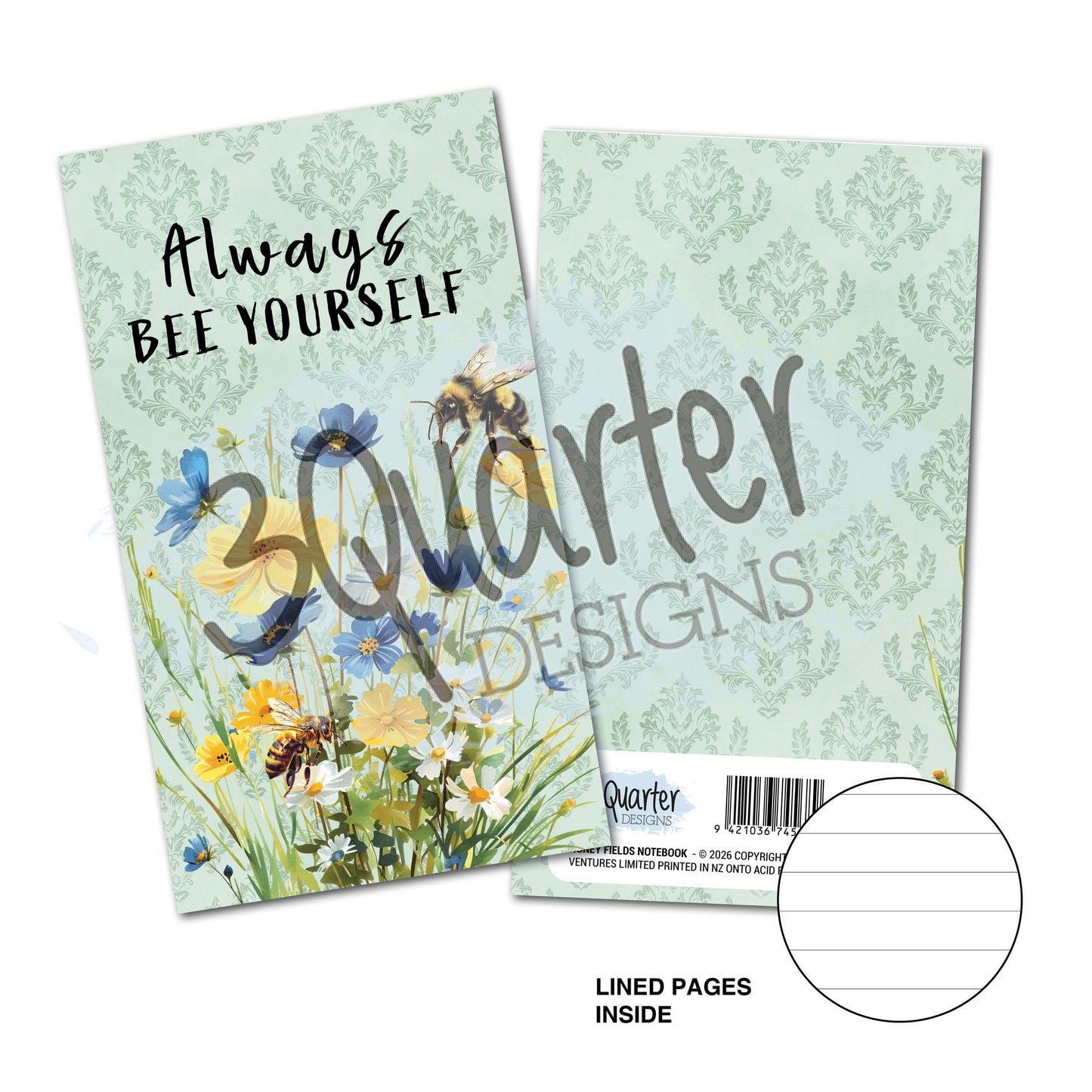 3Quarter Designs - Honey Fields Mini Notebook 