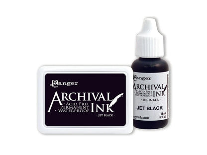 Archival Ink™ Pads Re-Inker Jet Black, 0.5oz