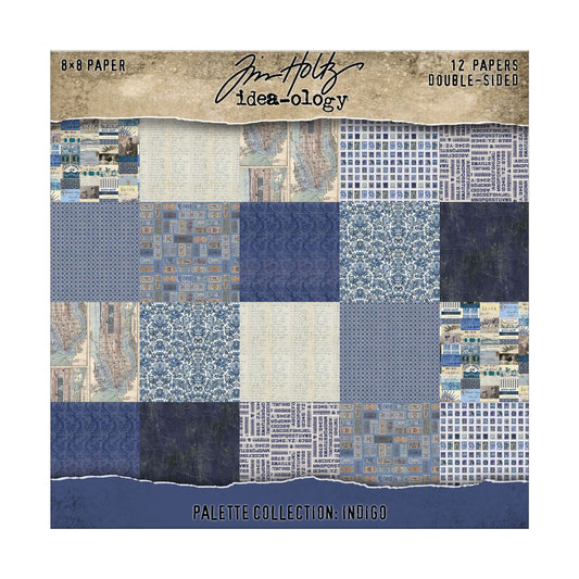 Idea-ology Double- Sided Cardstock 8"X8" - Palette Collection: Indigo