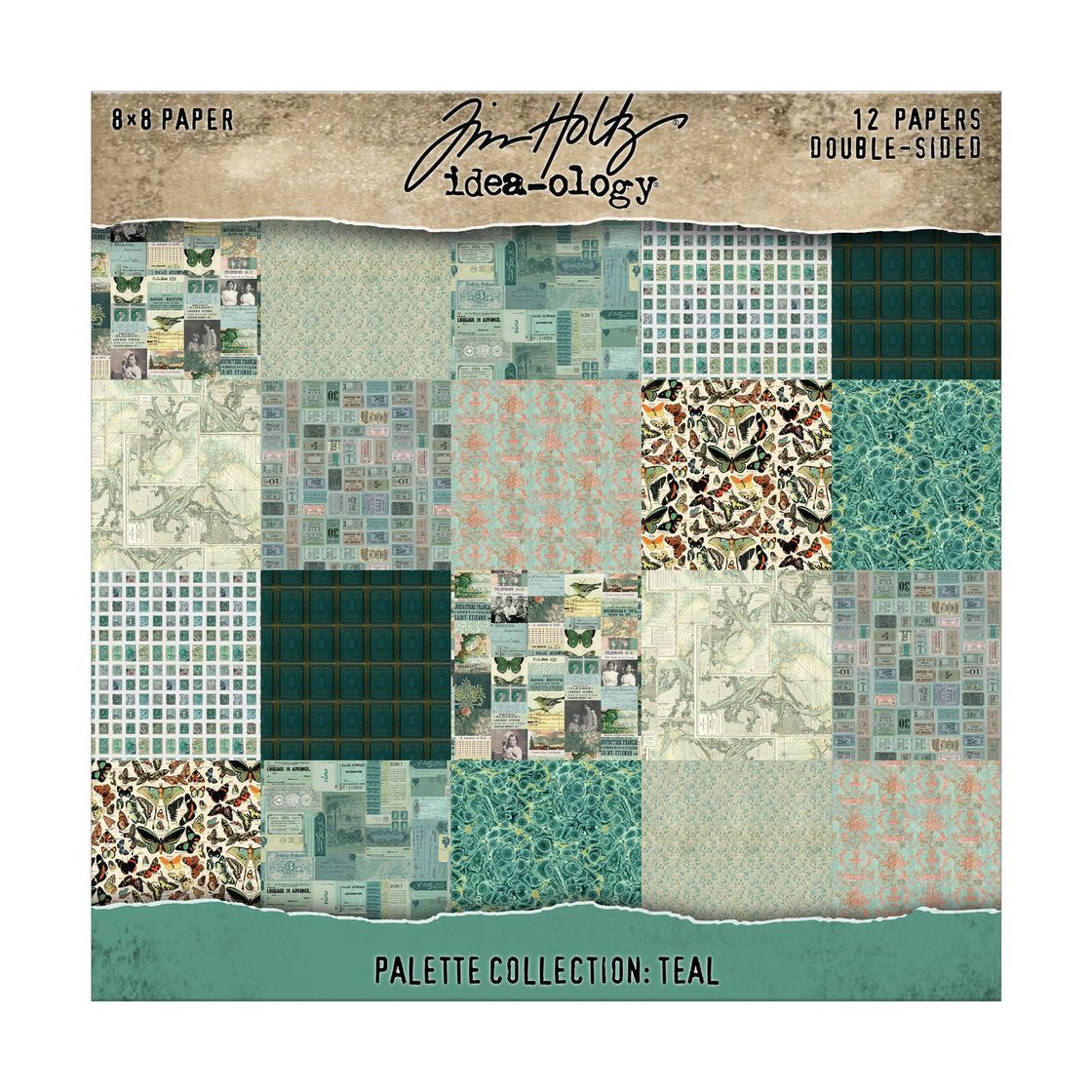 Idea-ology Double- Sided Cardstock 8"x8" - Palette Collection: Teal