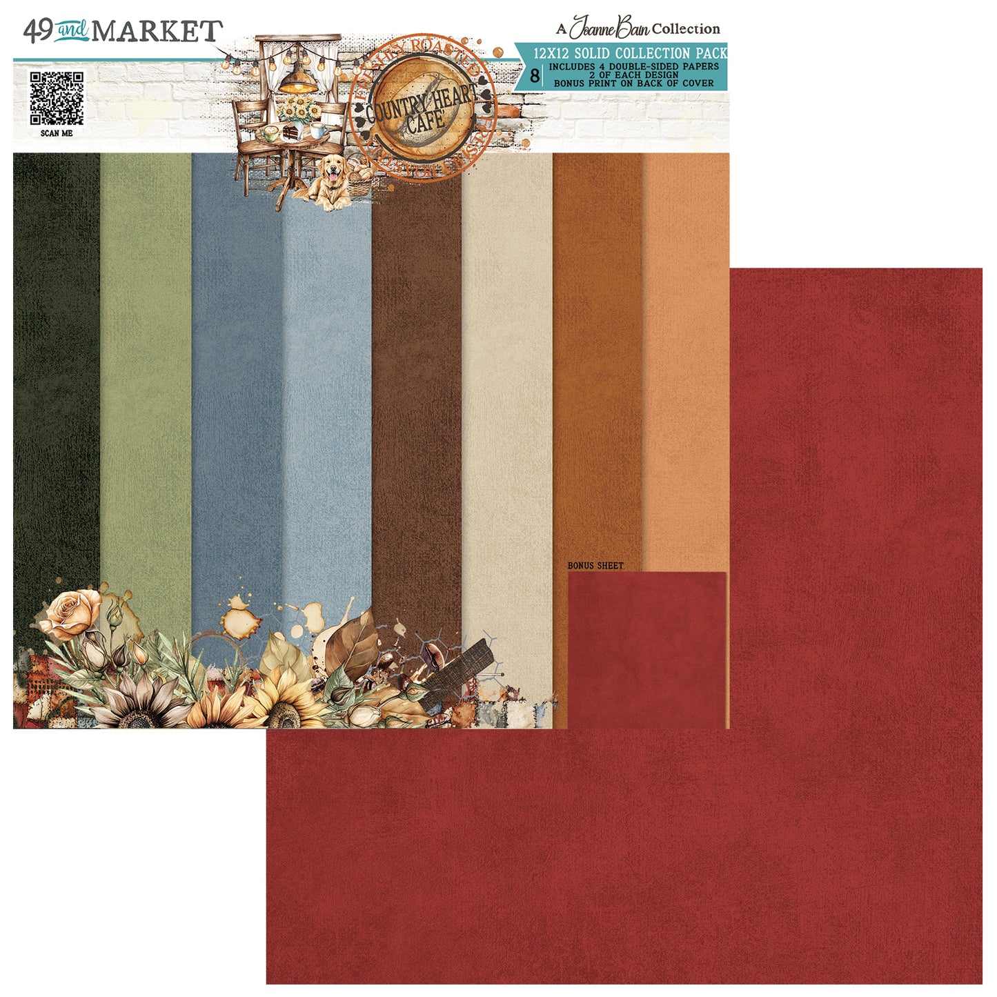 Country Heart Cafe 12x12 Solids Collection by Joanne Bain