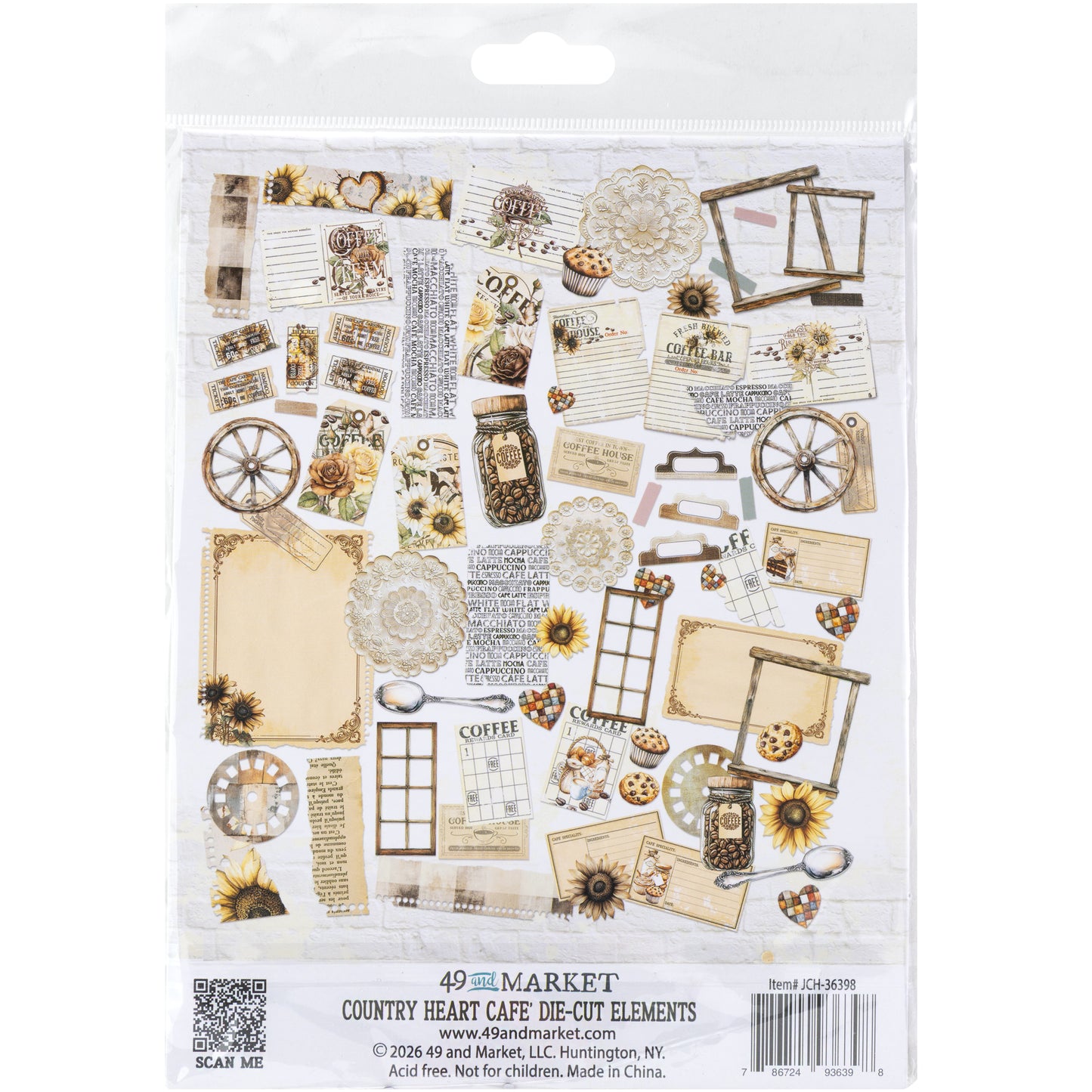 Country Heart Cafe Die-Cut Elements by Joanne Bain