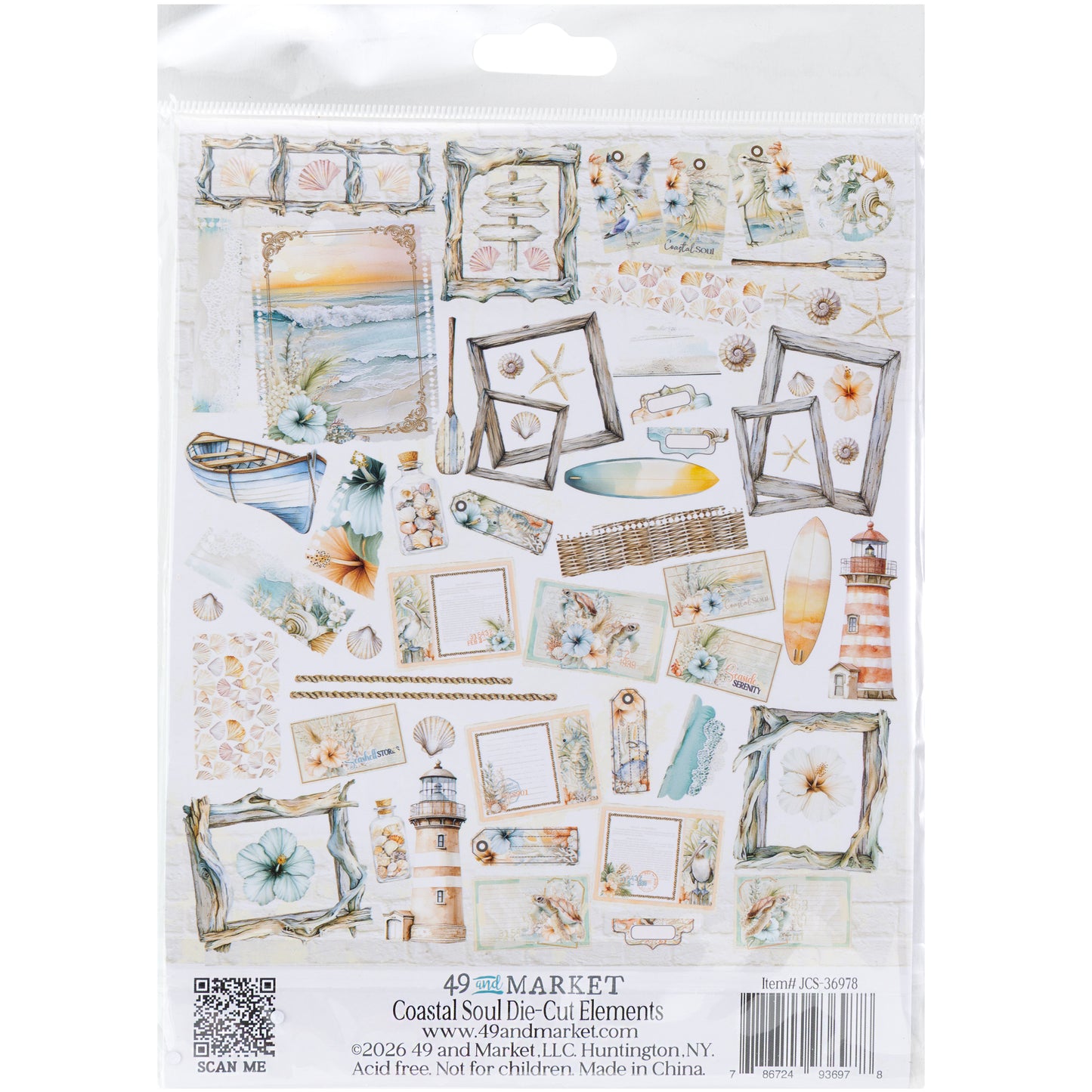 Coastal Soul Die-Cut Elements by Joanne Bain