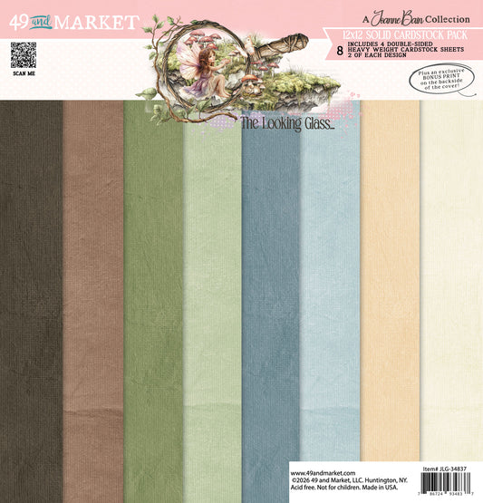 49 and Market - The Looking Glass 12x12 Solid Cardstock Pack by Joanne Bain