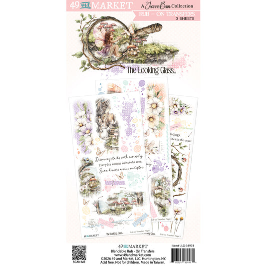 49 and Market - The Looking Glass Blendable Rub-On Transfer Set by Joanne Bain
