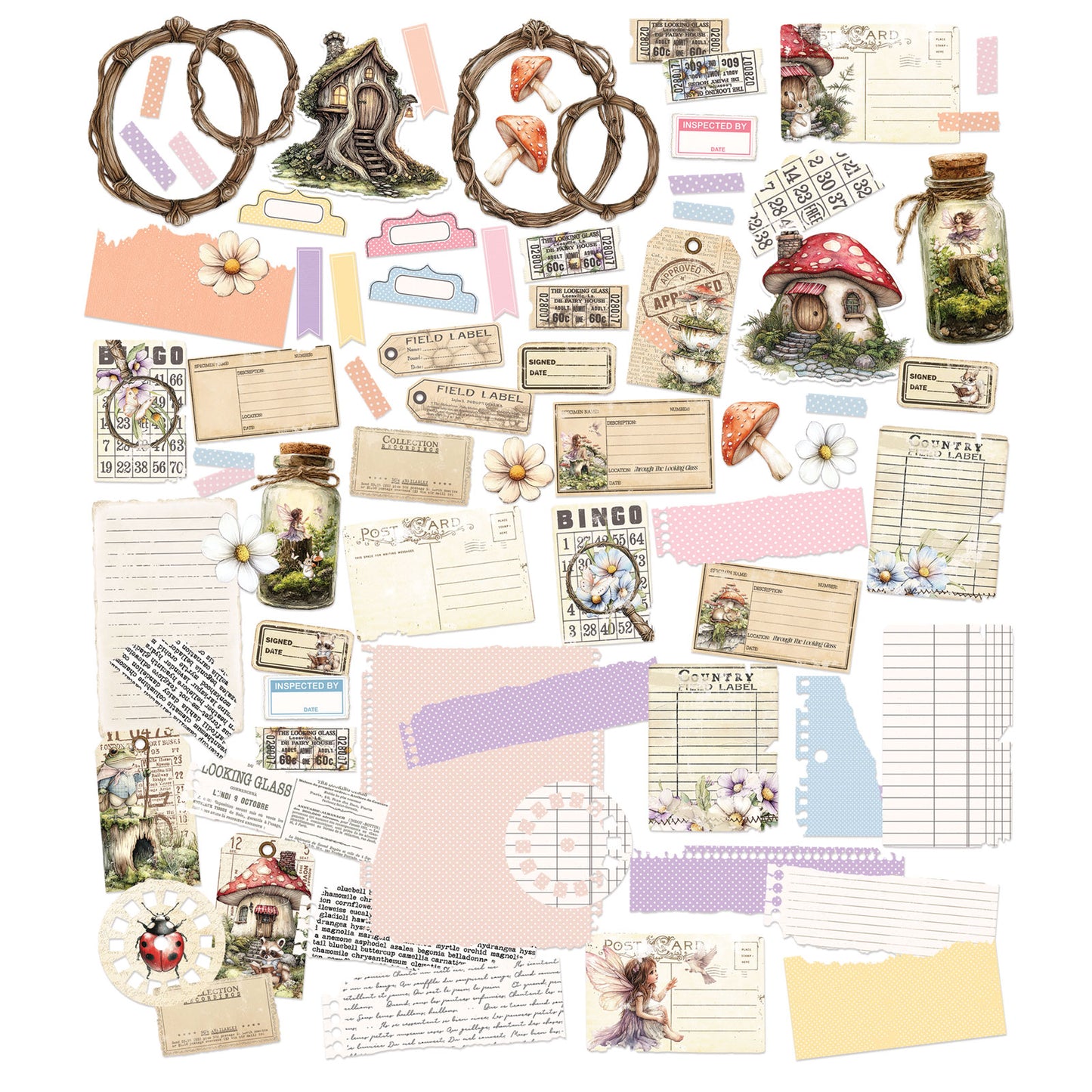 The Looking Glass Ephemera Set by Joanne Bain