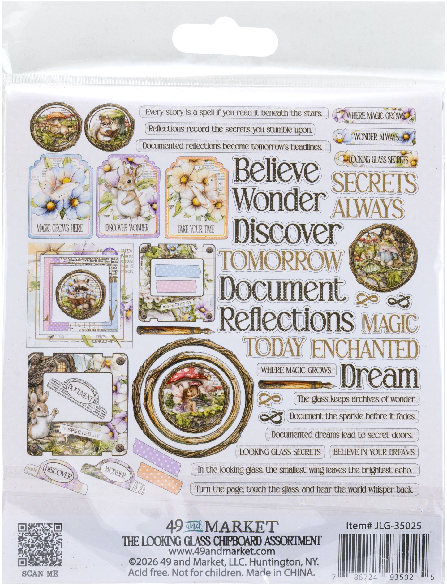 The Looking Glass Chipboard Set by Joanne Bain