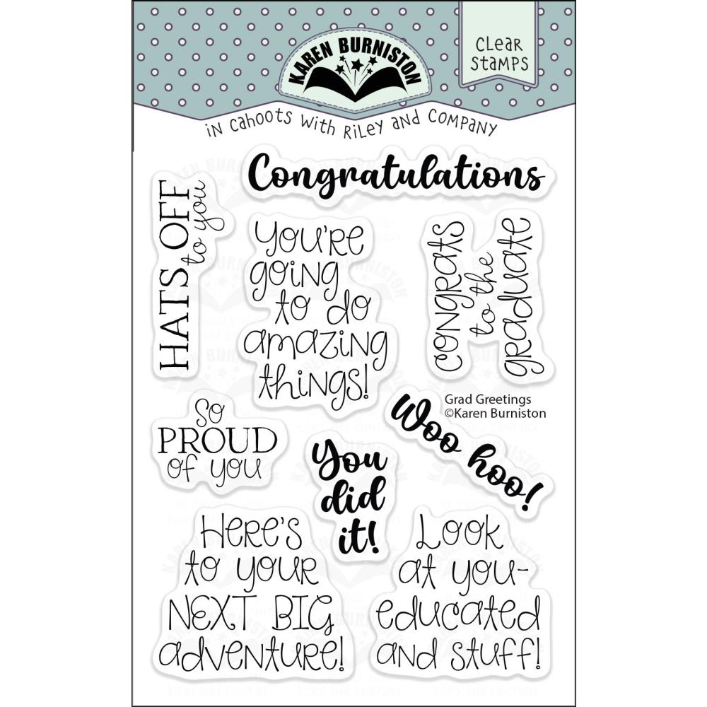 Karen Burniston Clear Stamps - Grad Greetings
