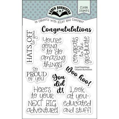 Karen Burniston Clear Stamps - Grad Greetings