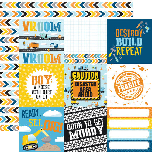 Little Builder Collection Paper Pack 12"X12"