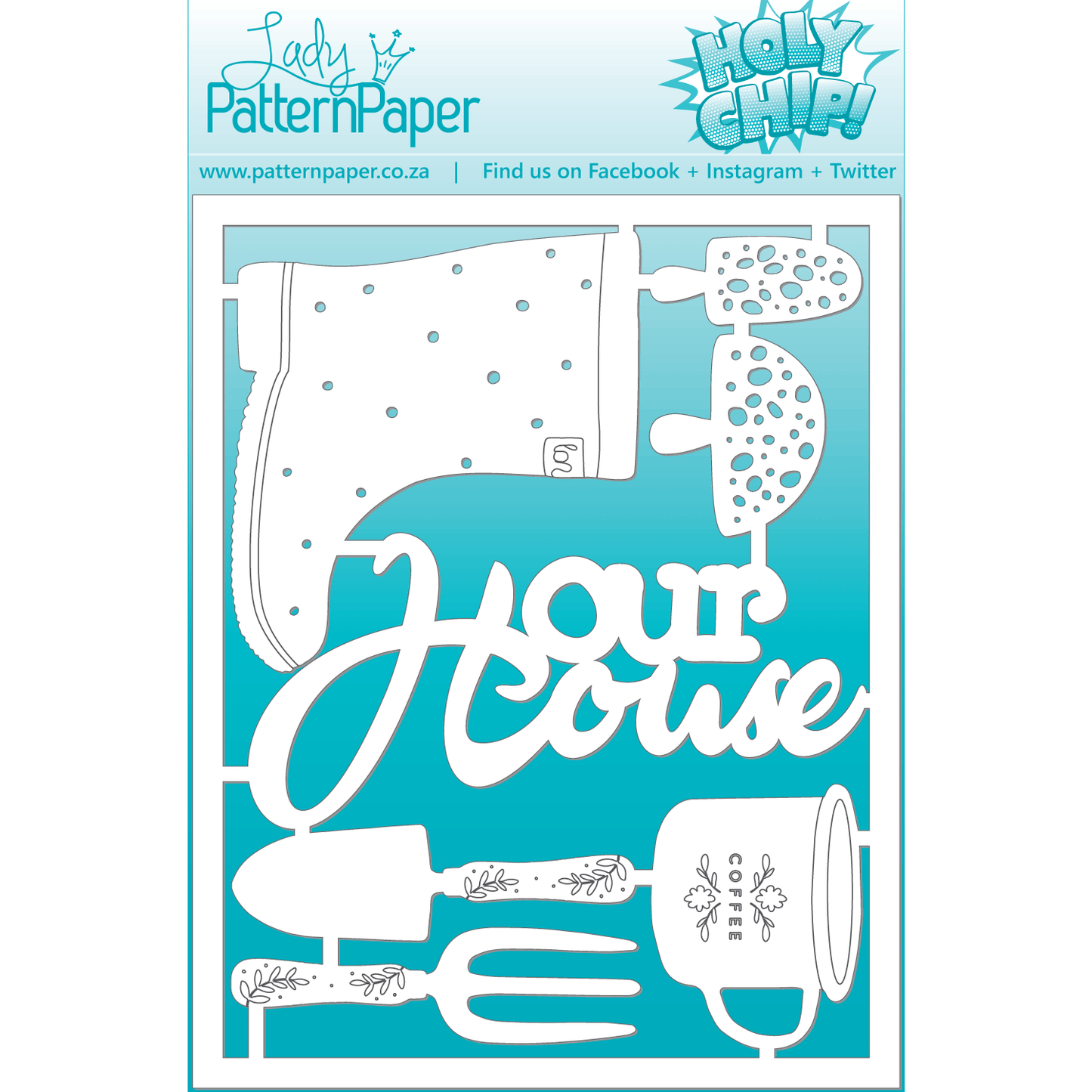 Lady Pattern Paper - Our House - Chipboard Element