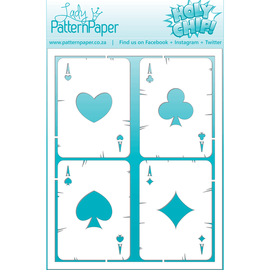 Lady Pattern Paper - Like a Sir! - Chipboard Elements - Playing Cards