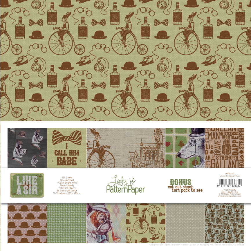 Lady Pattern Paper - Like a Sir! - Paper Pack – Captured Hearts Australia