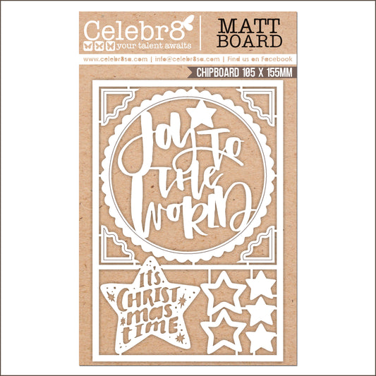 Celebr8 - Merry & Bright - Joy to the World - Chipboard Elements