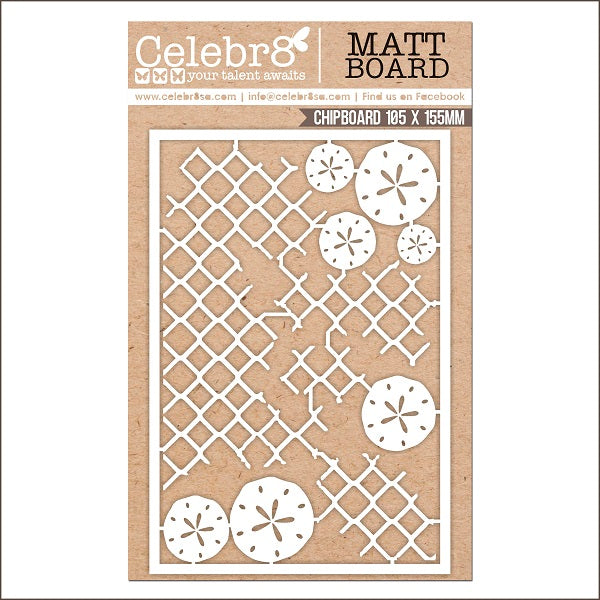 Celebr8 - Sunkissed - Net & Sand Dollars - Chipboard Elements