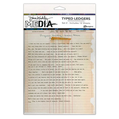 Dina Wakley Media Typed Ledgers - Set 2