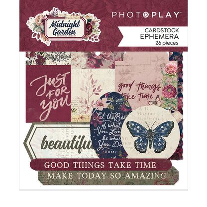 Photo Play Paper Midnight Garden - Cardstock Ephemera