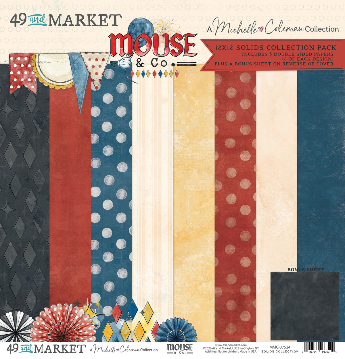 Mouse & Co. 12x12 Solids Collection Pack by Michelle Coleman