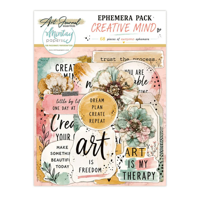 Mintay Papers - Art Journal Ephemera Pack - Creative Mind