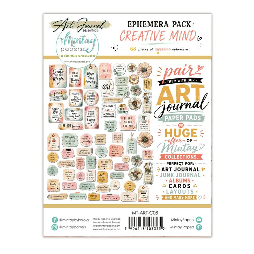 Art Journal Ephemera Pack - Creative Mind