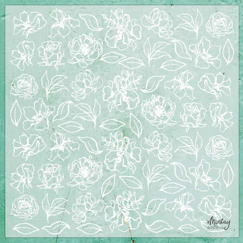 Mintay Papers Flowers 1 - Decorative Vellum MT-VEL-01