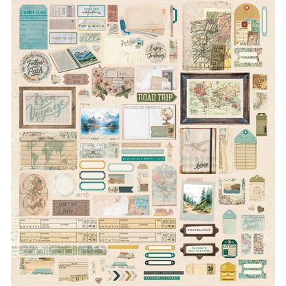 Travel Diaries Die-Cut Elements by Michelle Coleman