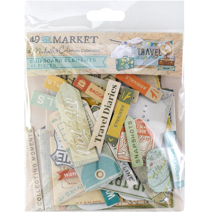 49 and Market - Travel Diaries Chipboard Set by Michelle Coleman