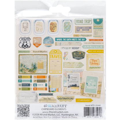 Travel Diaries Chipboard Set by Michelle Coleman