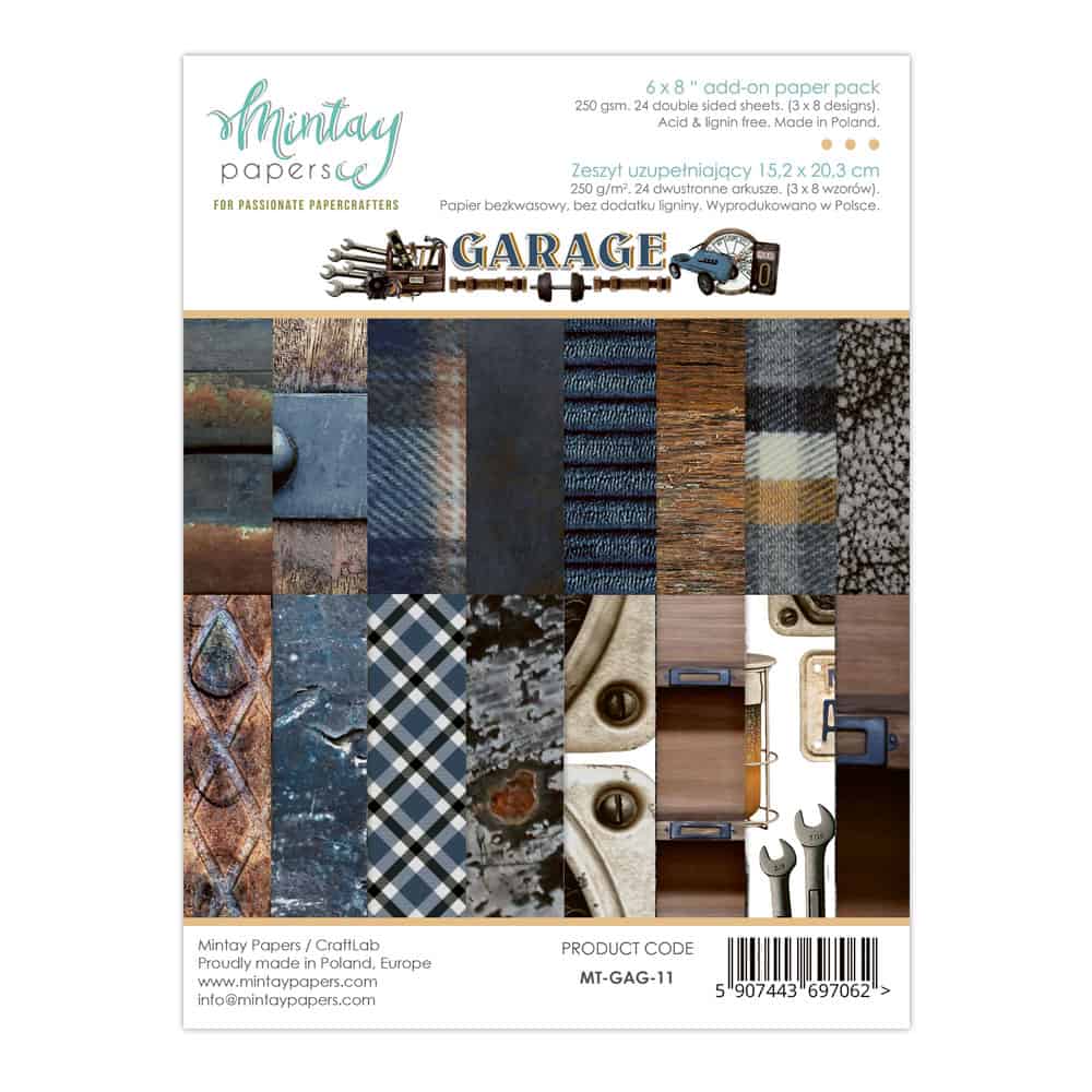 Mintay Papers - Garage - 6"x8" Add-on Paper Pack