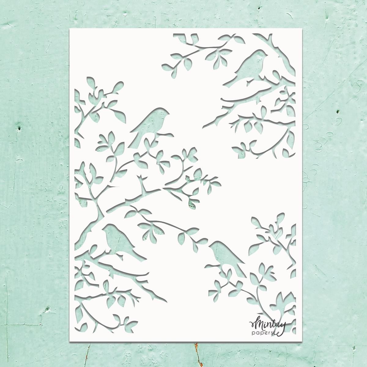 Mintay Kreativa Stencils - Bird Tree