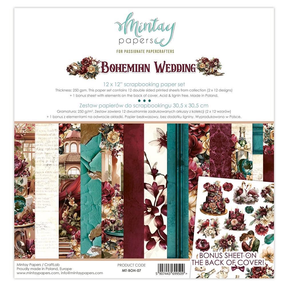 Mintay Papers - Bohemian Wedding - 12"x12" Scrapbooking Pack