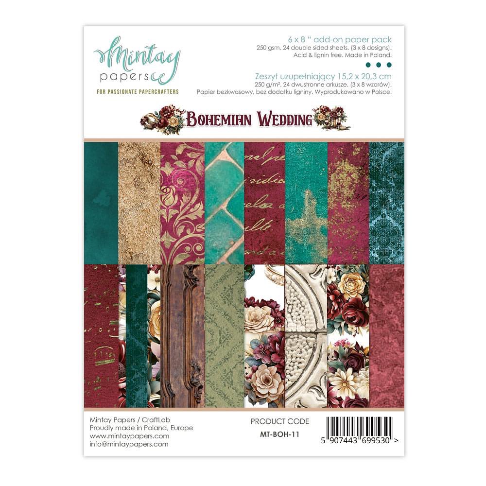 Mintay Papers - Bohemian Wedding - 6"x8" Add-on Paper Pack 