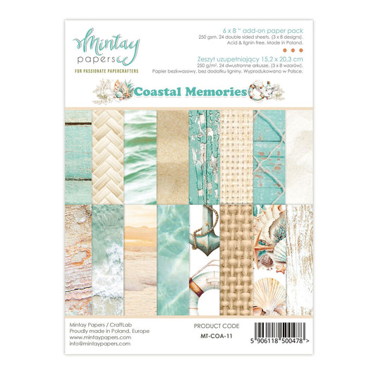 Mintay Papers - Coastal Memories - 6"x8" Add-on Paper Pack