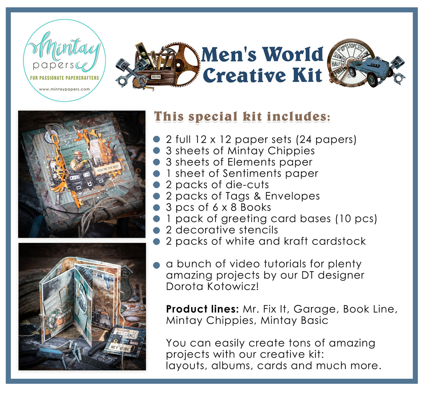 Mintay Papers - Creative Kit - Men's World