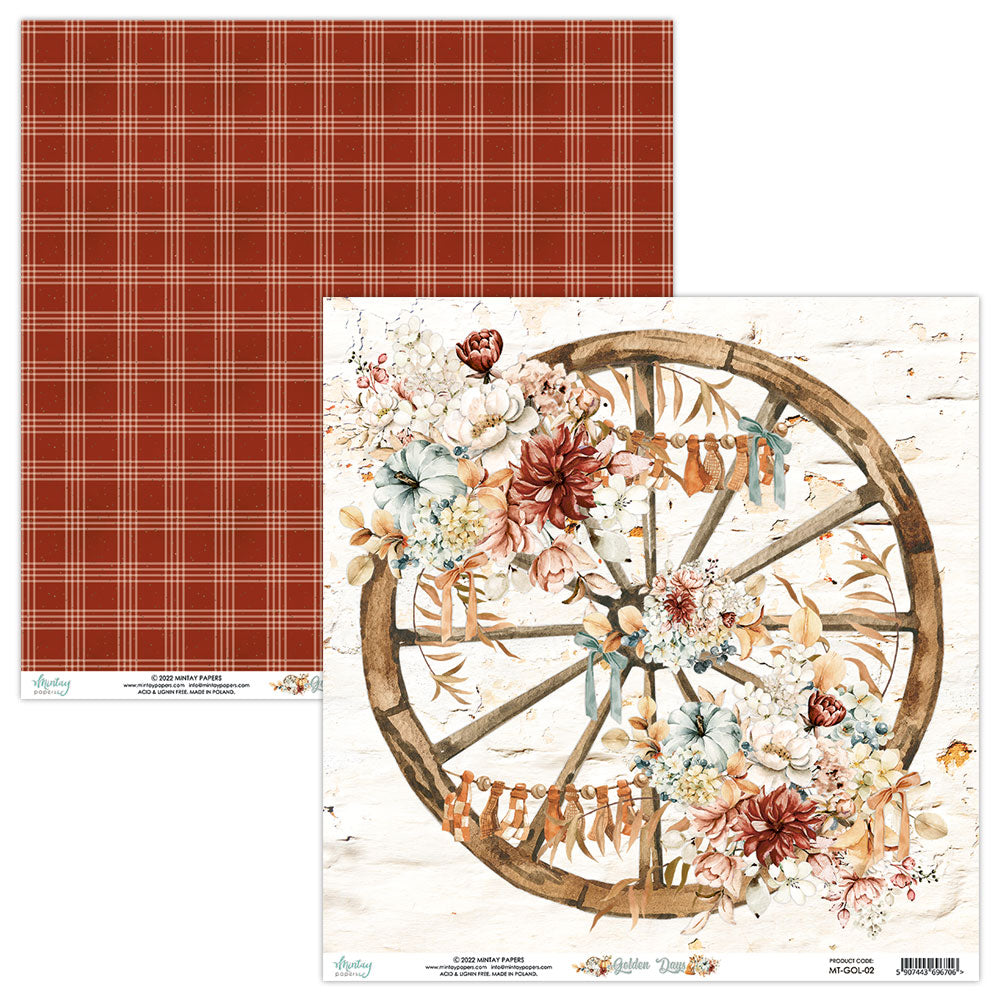 Mintay Papers - Golden Days - 12"x12" Scrapbooking Pack