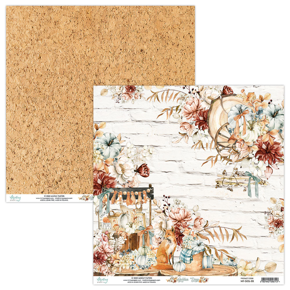 Mintay Papers - Golden Days - 12"x12" Scrapbooking Pack