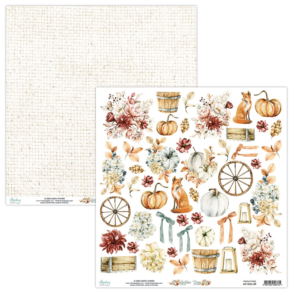 Mintay Papers - Golden Days - 12"x12" Scrapbooking Pack