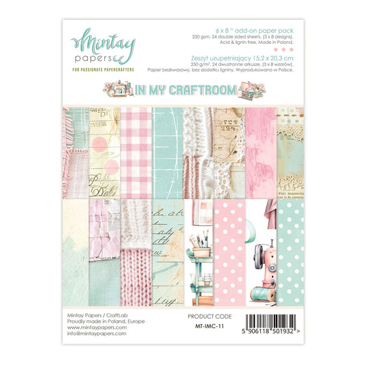 Mintay Papers - In My Craftroom - 6x8 add on apaper pack - MT-IMC-11