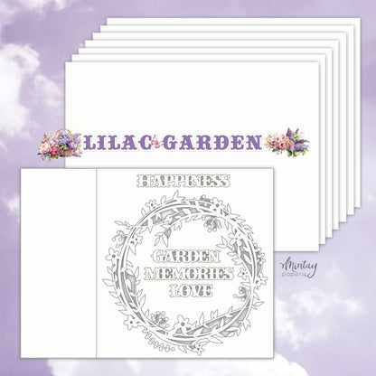 Mintay Papers - Lilac Garden - 6"x8" Chipboard Album Base