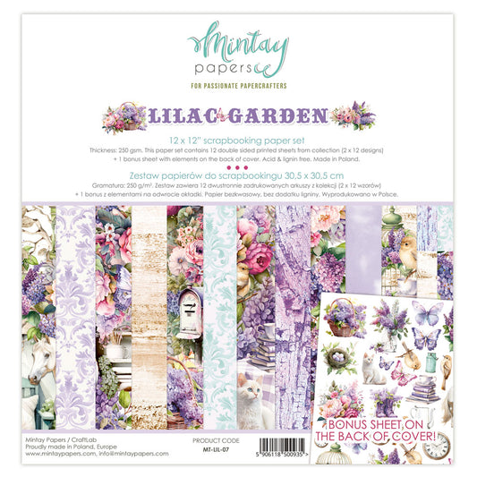 Mintay Papers - Lilac Garden - 12"x12" Scrapbooking Pack