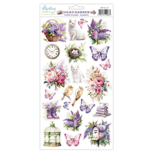 Mintay Papers - Lilac Garden - Sticker Sheet - Elements