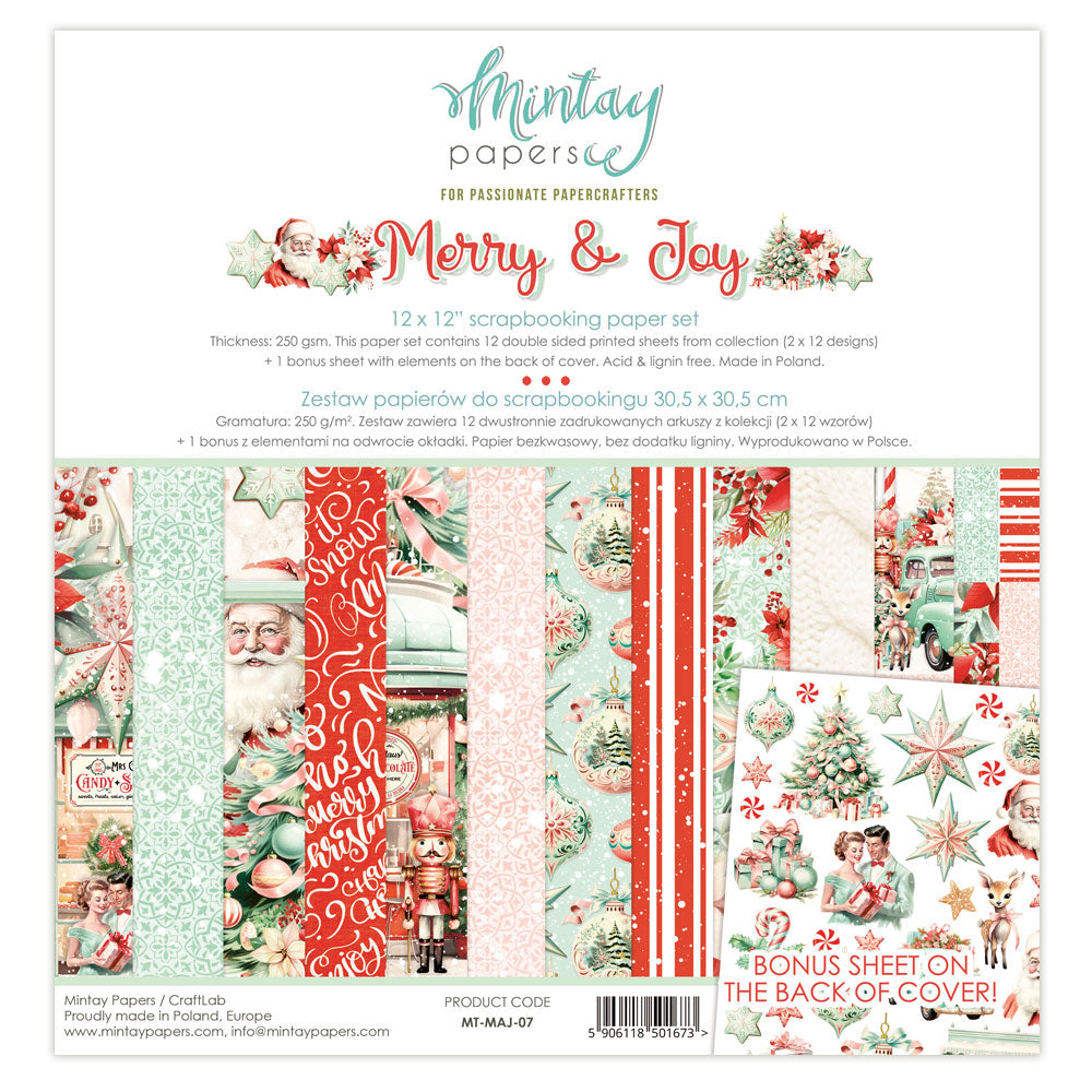 Mintay Papers - Merry and Joy - Paper pack - MT-MAJ-07