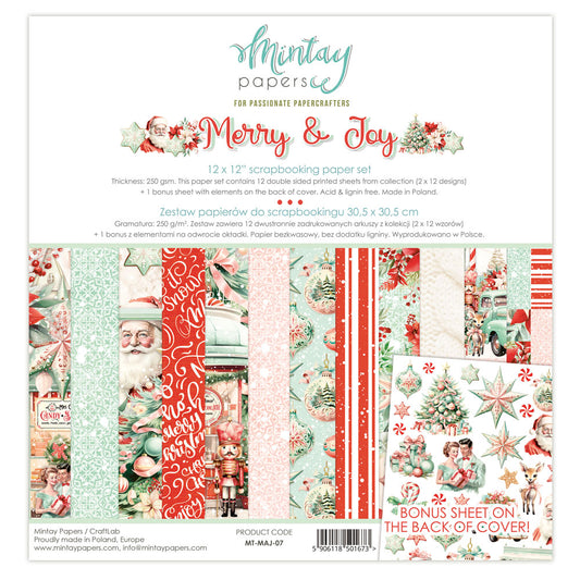 Mintay Papers - Merry and Joy - Paper pack - MT-MAJ-07