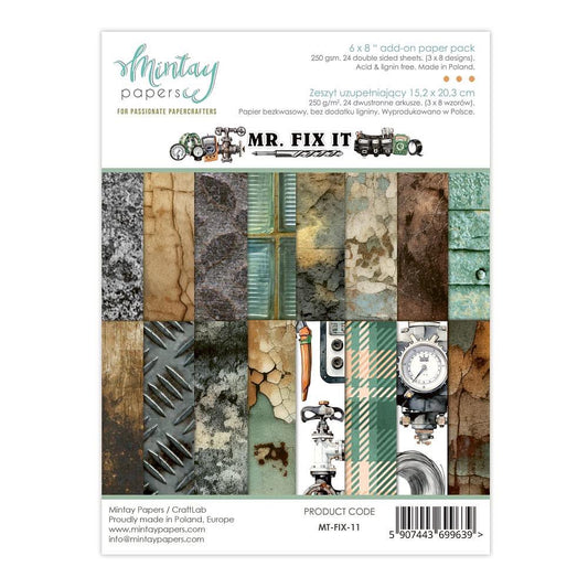 Mintay Papers - Mr. Fix It - 6"x8" Add-on Paper Pack