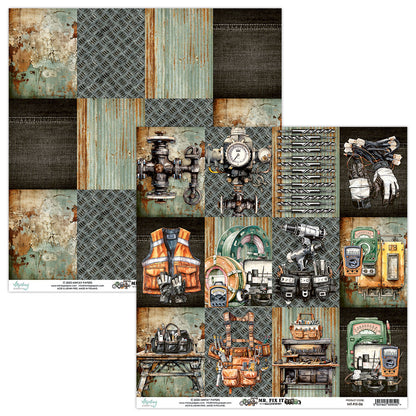 Mintay Papers - Mr. Fix It - 12"x12" Scrapbooking Pack