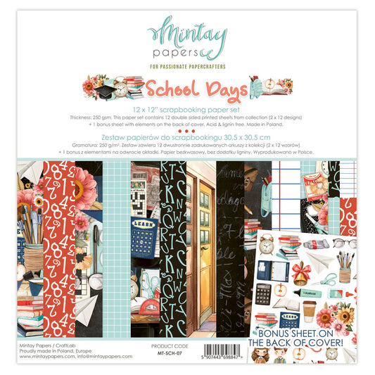 Mintay Papers - School Days - 12x12 Scrapbooking Pack - Captured Hearts Australia