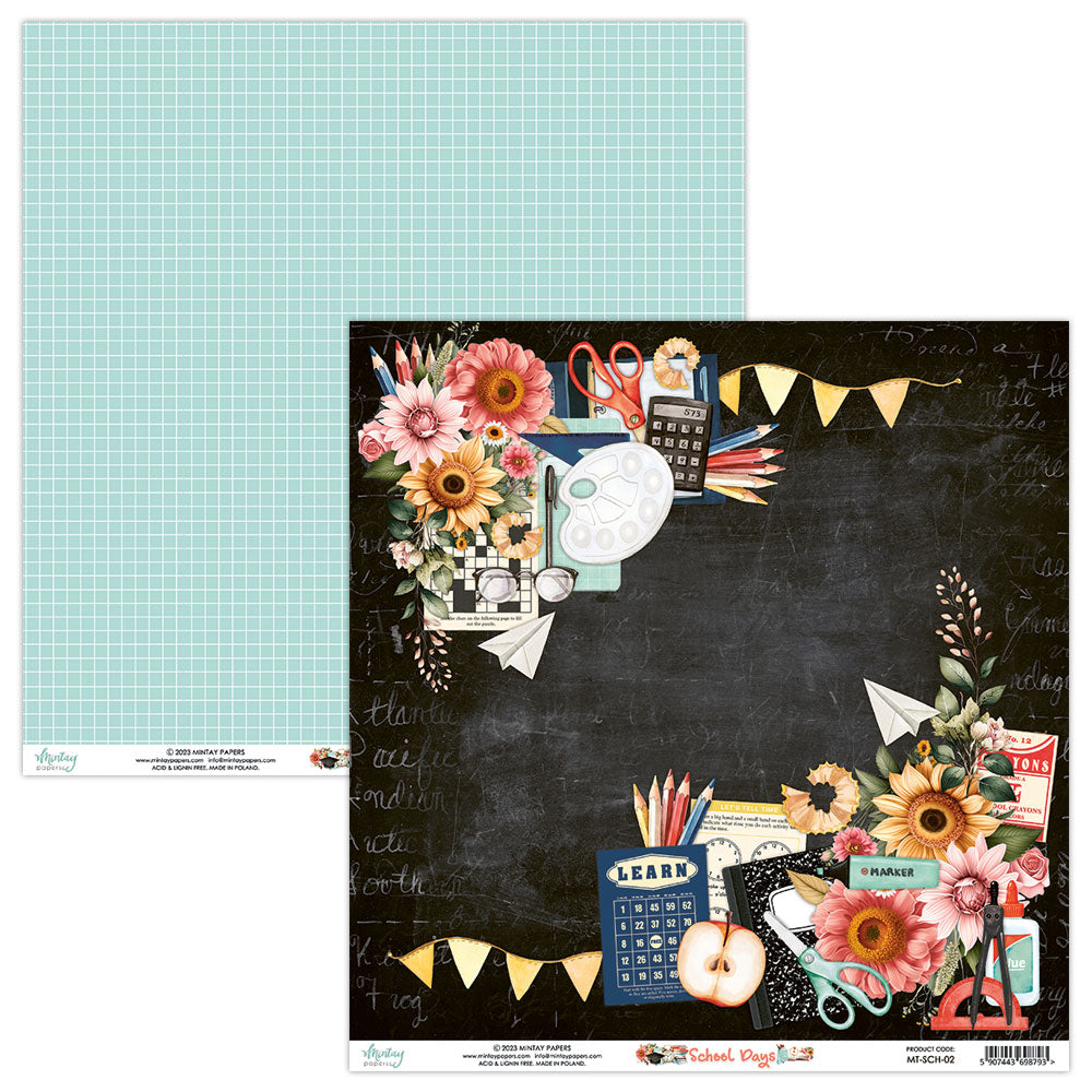 Mintay Papers - School Days - 12"x12" Scrapbooking Pack