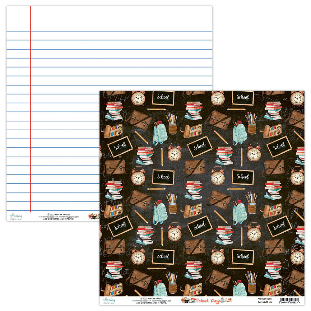 Mintay Papers - School Days - 12"x12" Scrapbooking Pack