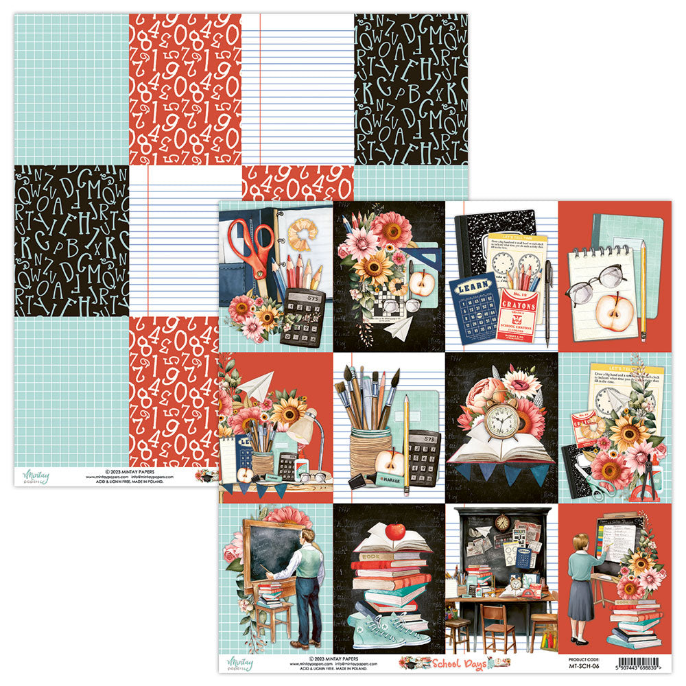 Mintay Papers - School Days - 12"x12" Scrapbooking Pack